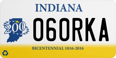 IN license plate 060RKA