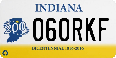 IN license plate 060RKF