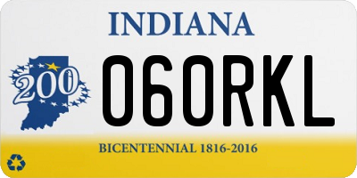 IN license plate 060RKL