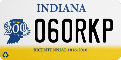 IN license plate 060RKP