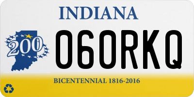 IN license plate 060RKQ