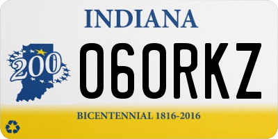 IN license plate 060RKZ