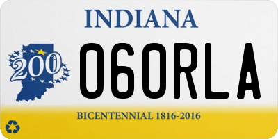 IN license plate 060RLA