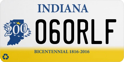 IN license plate 060RLF