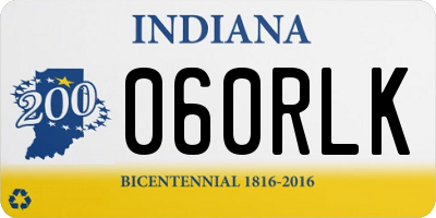 IN license plate 060RLK