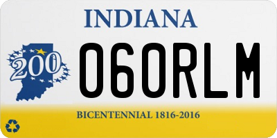 IN license plate 060RLM