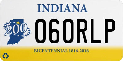 IN license plate 060RLP