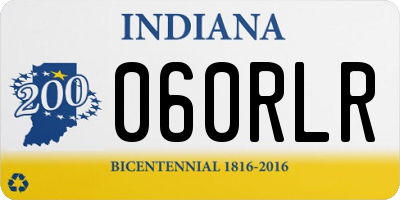 IN license plate 060RLR