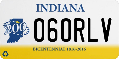 IN license plate 060RLV