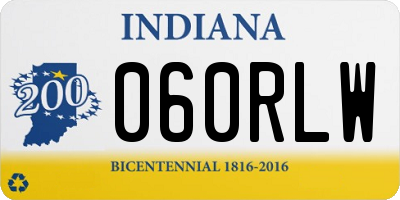 IN license plate 060RLW