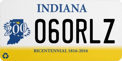 IN license plate 060RLZ