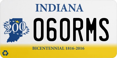 IN license plate 060RMS