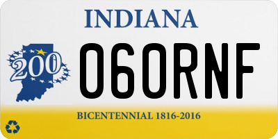 IN license plate 060RNF