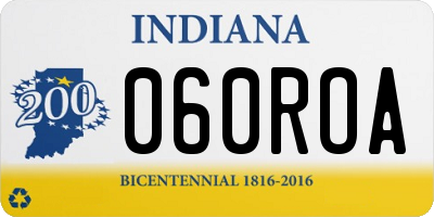 IN license plate 060ROA
