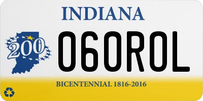 IN license plate 060ROL