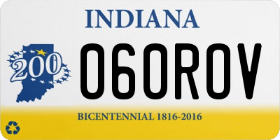 IN license plate 060ROV