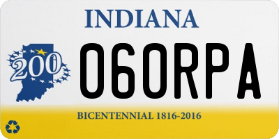 IN license plate 060RPA