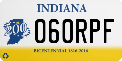 IN license plate 060RPF