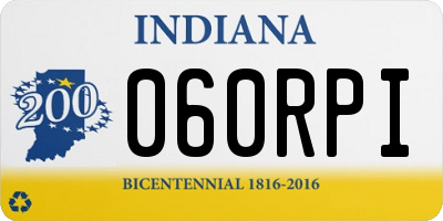 IN license plate 060RPI