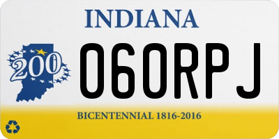 IN license plate 060RPJ