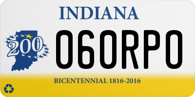 IN license plate 060RPO