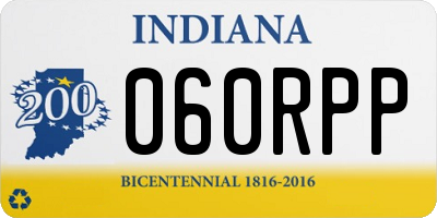 IN license plate 060RPP