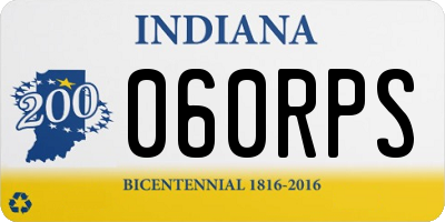 IN license plate 060RPS