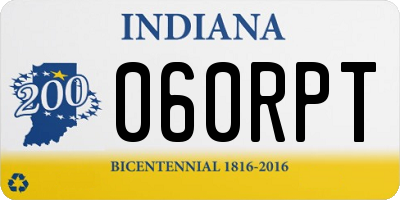 IN license plate 060RPT