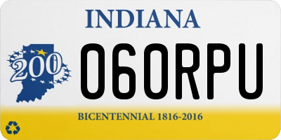 IN license plate 060RPU