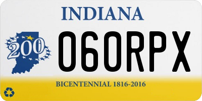 IN license plate 060RPX