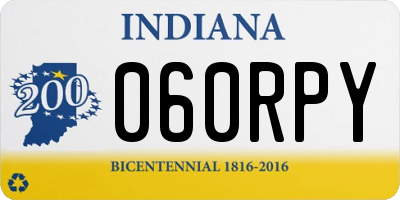 IN license plate 060RPY