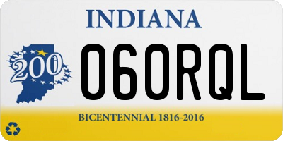IN license plate 060RQL