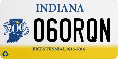 IN license plate 060RQN