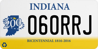IN license plate 060RRJ