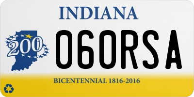IN license plate 060RSA