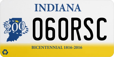 IN license plate 060RSC
