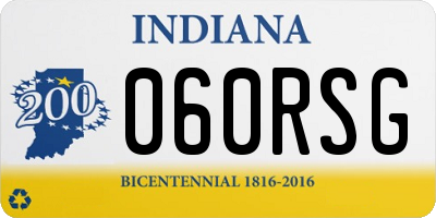 IN license plate 060RSG