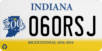 IN license plate 060RSJ