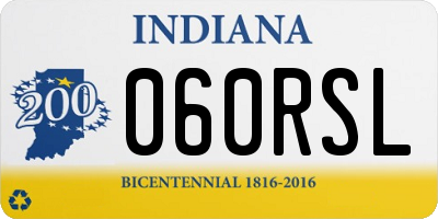 IN license plate 060RSL