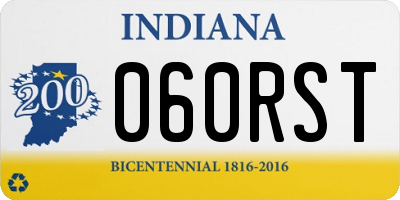 IN license plate 060RST