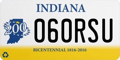 IN license plate 060RSU