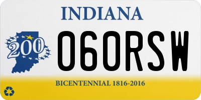 IN license plate 060RSW