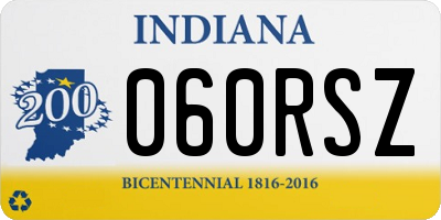 IN license plate 060RSZ