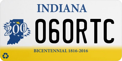IN license plate 060RTC