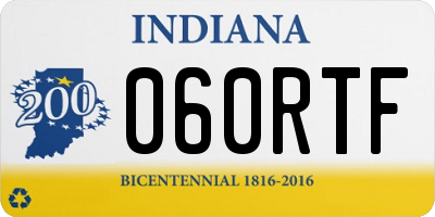 IN license plate 060RTF