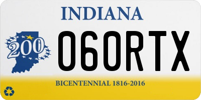 IN license plate 060RTX