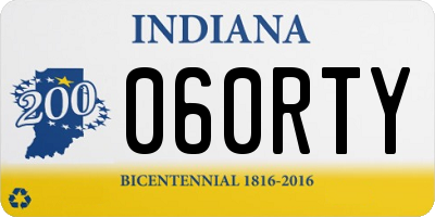 IN license plate 060RTY
