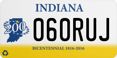 IN license plate 060RUJ