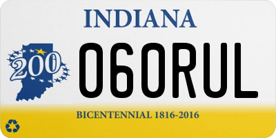 IN license plate 060RUL