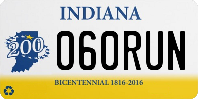 IN license plate 060RUN